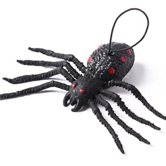 Realistic Simulation Spiders, Rubber Figure Animal Decor Ornaments, 12 pcs - Picture 7 of 8